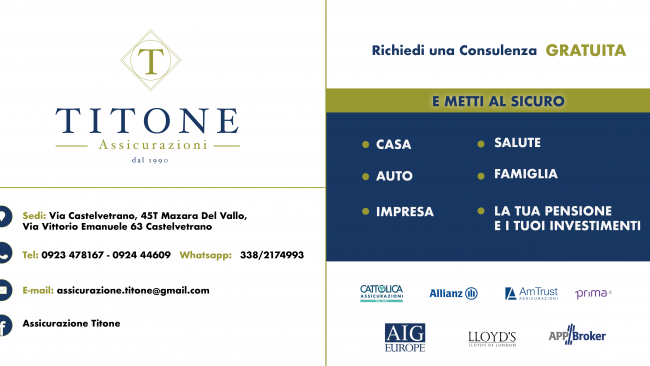 Benvenuto in Prima Pagina all'Agenzia “Titone Assicurazioni”