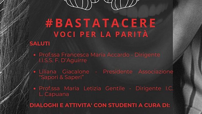 Santa Ninfa: «Voci per la parità», il 21 novembre incontro all'Ipsia