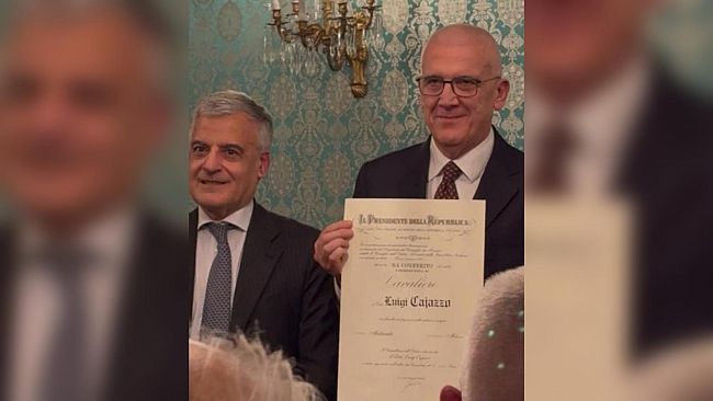 Il mazarese Luigi Cajazzo insignito dell'onorificenza di Cavaliere dal Presidente della Repubblica 