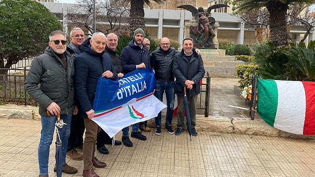 Erice, manifestazione di FdI in ricordo delle vittime italiane delle Foibe