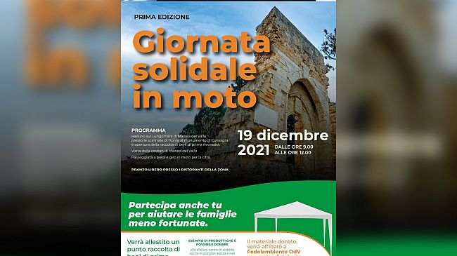 Mazara. Domenica 19 la 1^ edizione della “Giornata Solidale in moto”