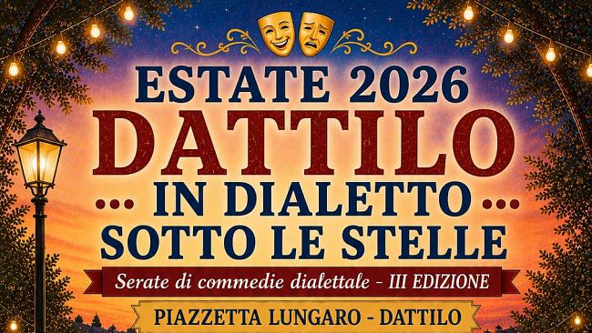 Torna “Dattilo in dialetto sotto le stelle”: sei serate di teatro, risate e tradizione