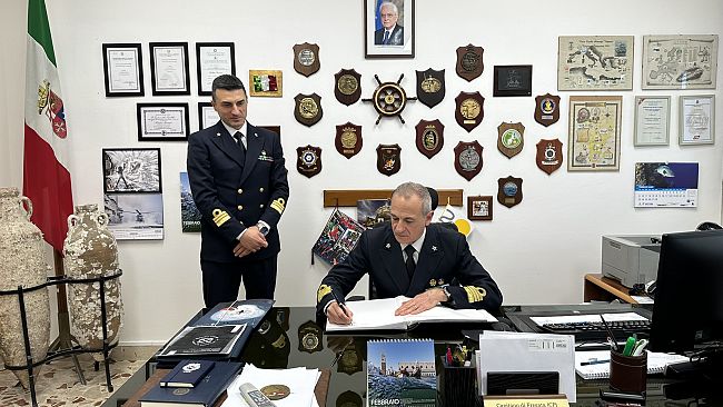 Capitaneria di Porto di Mazara, visita del Direttore Marittimo della Sicilia Occidentale Michele Maltese 