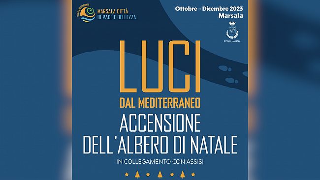 Festività natalizie e per il nuovo anno a Marsala. Ieri l’accensione dell’albero in contemporanea con Assisi