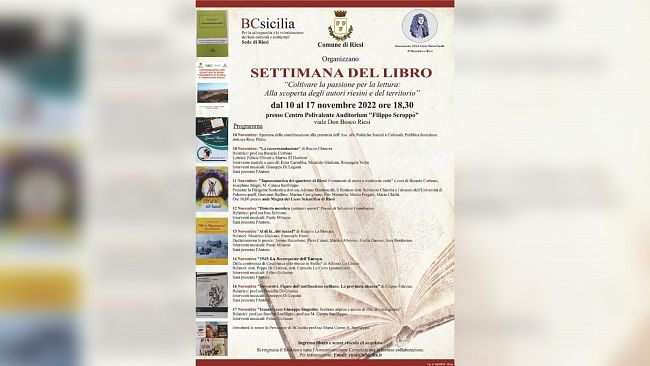 Caltanissetta: Riesi, Settimana del libro: incontro con sette autori