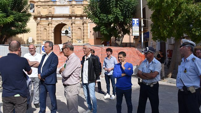 Marsala, realizzata viabilità alternativa in prossimità di Piazza Mameli a causa di lavori di riqualificazione 
