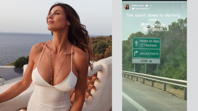 La showgirl e modella Elisabetta Canalis in visita a Mazara del Vallo 