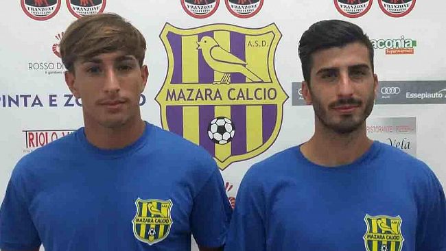 Mazara calcio, tesserati i calciatori Scardillo Gabriele e Di Mercurio Dennis