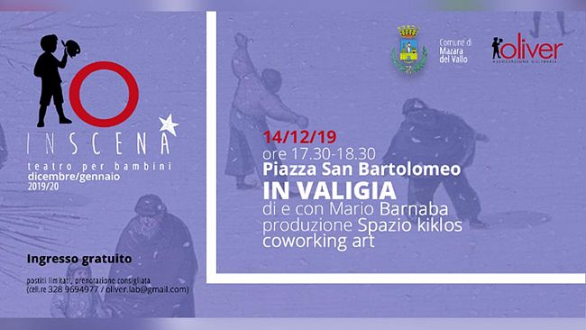 Mazara. Oggi “In Scena” IN VALIGIA, di e con Mario Barnaba