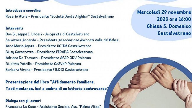 Castelvetrano, oggi un Seminario di sensibilizzazione e formazione sul tema dell'affidamento familiare