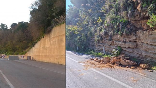 Messa in sicurezza del costone franato poco prima il bivio per la spiaggia Playa