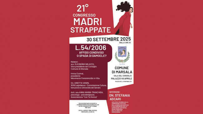 Marsala, il 30 settembre il  21° congresso sulle 