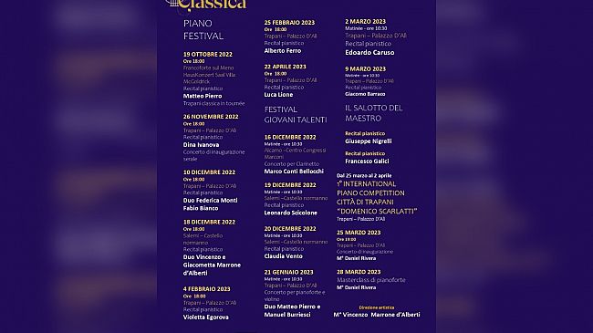 Al via la nuova stagione concertistica dell’Ass. Musicale