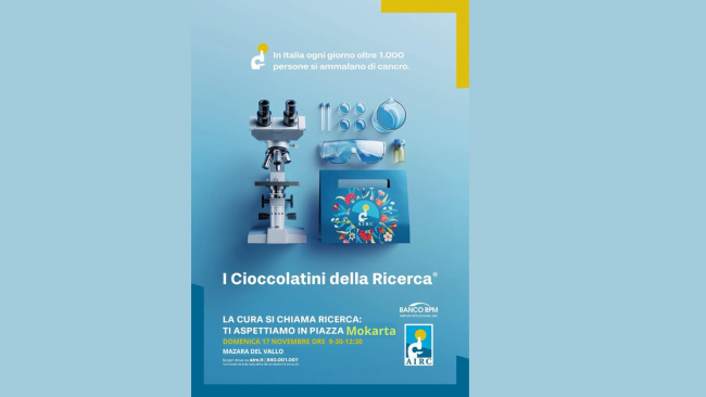 Mazara, i volontari dell’AIRC in Piazza Mokarta con la vendita dei cioccolatini della ricerca