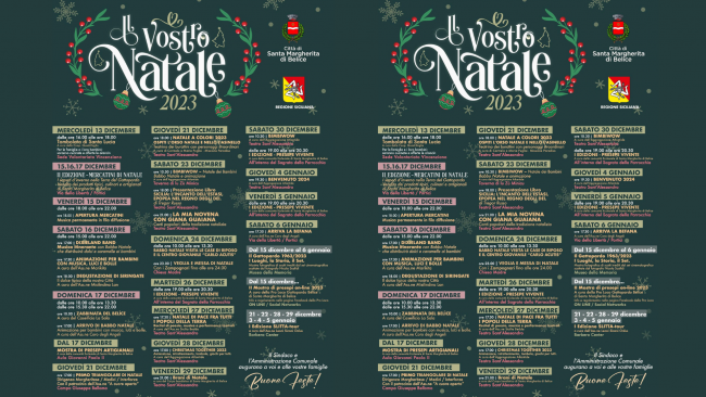 Santa Margherita, varato il programma degli eventi natalizzi 