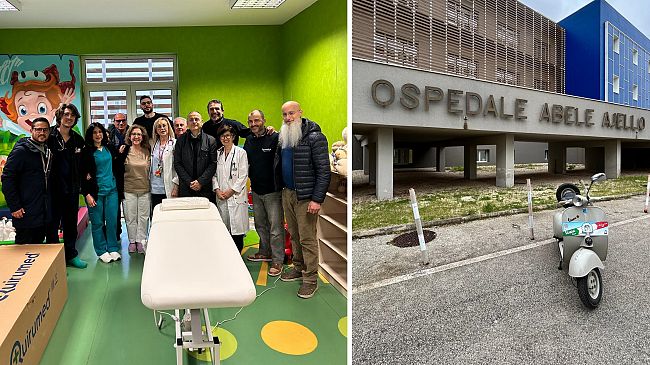 Il Vespa Club Mazara del Vallo ASD dona un lettino automatizzato alla Pediatria dell’ospedale 