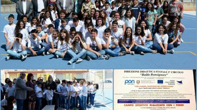 Mazara, inaugurato il Policampo sportivo del 3° Circolo Didattico Baldo Bonsignore