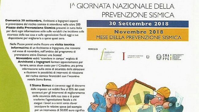 Castelvetrano aderisce alla campagna nazionale sulla prevenzione sismica. Domani si potrà prenotare un sopralluogo gratuito per la propria abitazione
