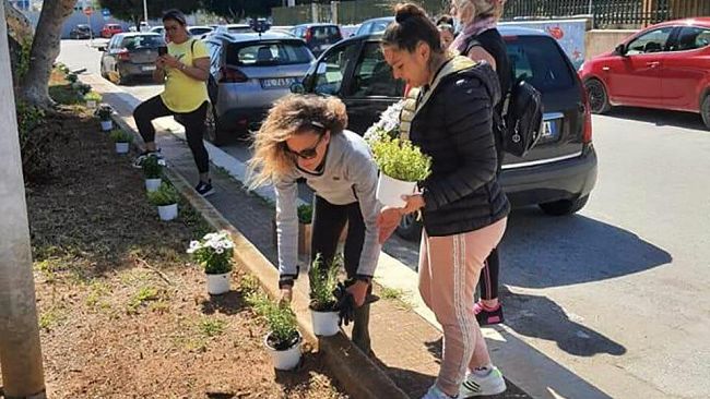 Sappusi e la piccola rivoluzione fiorita. Salvatore Inguì: «la signora Maria, i giovani e i volontari per cambiare volto al quartiere popolare»