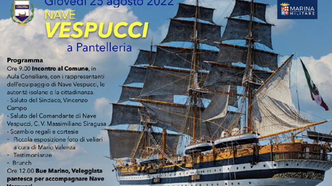 Pantelleria, visita nave Vespucci: ecco il programma