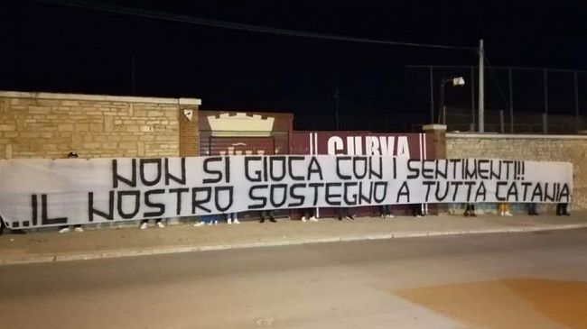 Fallimento Catania, gli Ultras della Curva  vicini al popolo etneo