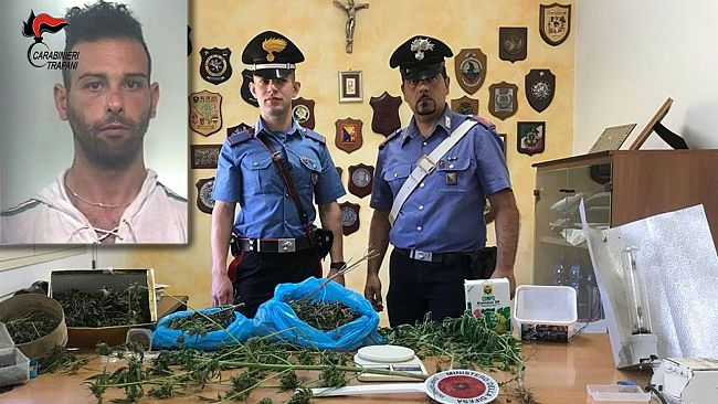 Campobello di Mazara: arrestato dai Carabinieri giovane per spaccio