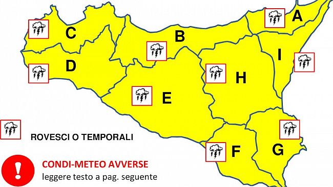 Mareggiate e temporali, diramata l’allerta gialla nel trapanese