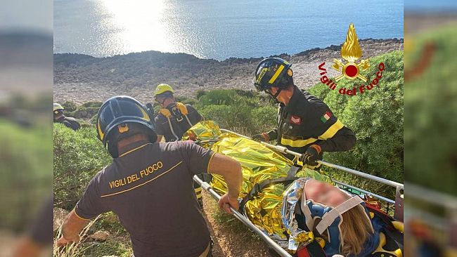 San Vito Lo Capo, VdF salvano una scalatrice polacca