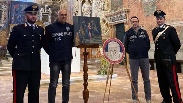 Dipinto rubato nel 1982 dalla chiesa di San Domenico a Castelvetrano: recuperato dai Carabinieri del Comando Tutela Patrimonio Culturale