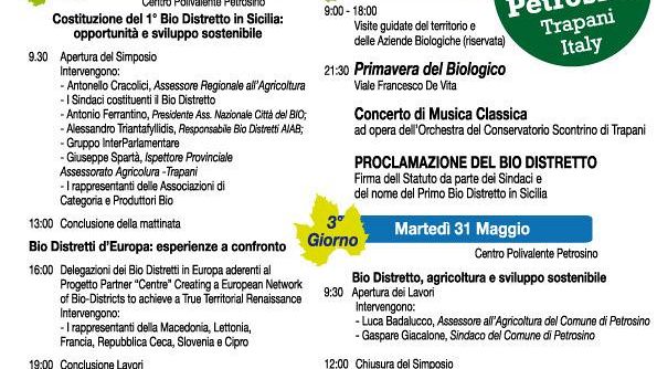 Tutto pronto a Petrosino per ospitare il Simposio del Biologico