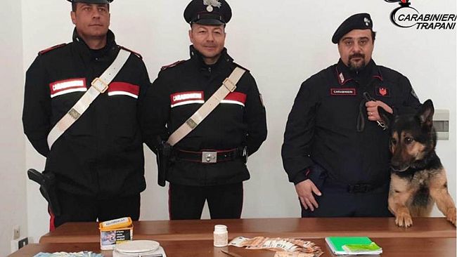 Marsala:  servizi antidroga dei Carabinieri. 65enne in manette