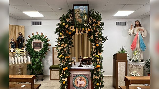 Cappella Ospedale Mazara: allestito l’altare di San Giuseppe