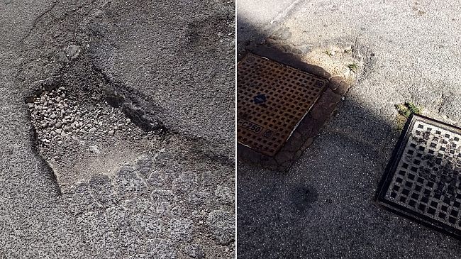​Trapani, si allarga buca in via Dell’Assunta e peggiora lo stato dell’asfalto