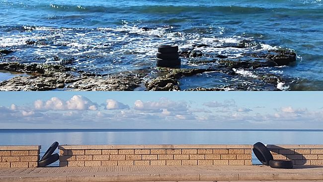 Mazara, Pneumatici abbandonati sugli scogli di San Vito… Quasi rimossi