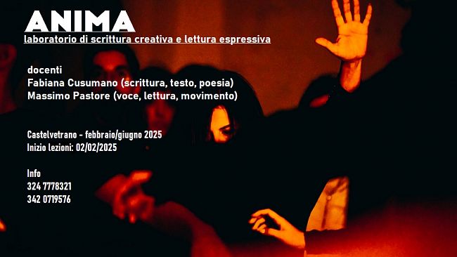 ​Nasce ANiMa, laboratorio di lettura espressiva e scrittura creativa che avrà luogo presso ilTeatro di San Giovanni