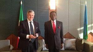 Tumbiolo ricevuto dal Presidente della Repubblica della Guinea Equatoriale.