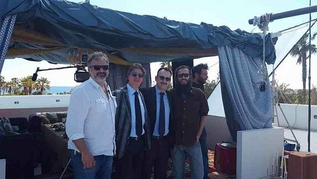 Tre Fontane, il sindaco Castiglione visita il set cinematografico del film “L’Ordine delle Cose”