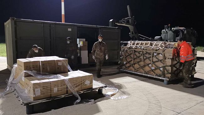 37° Stormo, da Trapani transitate 17 tonnellate di materiale sanitario