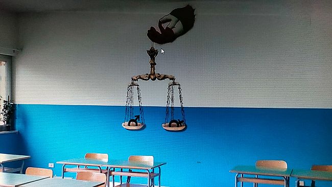 Erice, murales contro la violenza sulle donne promosso da Cgil Cisl Uil Trapani