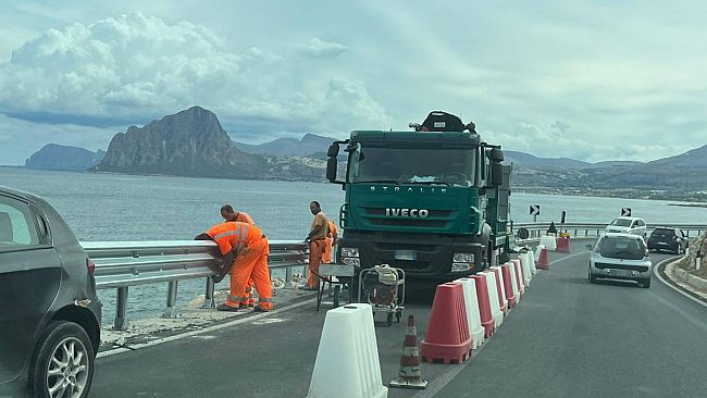 Pizzolungo, sistemato nuovo guardrail al nono chilometro