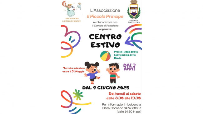 ​Pantelleria, al via il centro estivo 2025 