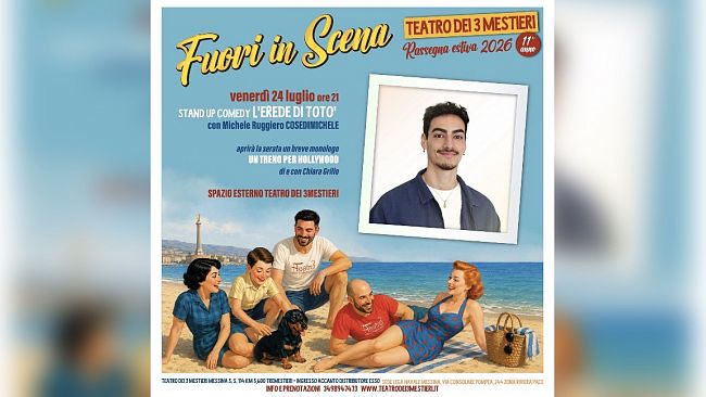 Fuori in Scena 2026: al Teatro dei 3 Mestieri di Messina arriva Cosedimichele con 