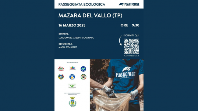 Mazara, il 16 marzo la passeggiata ecologica organizzata da Plastic Free