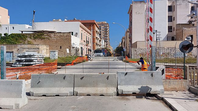 Trapani, chiude il passaggio a livello di via Matera
