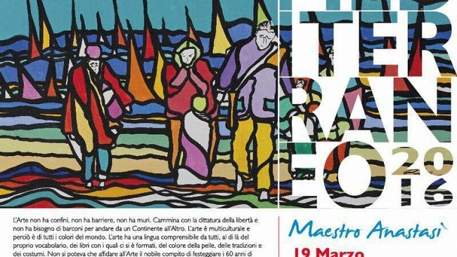 Il 19 Marzo inaugurazione della mostra delle opere del maestro Anastasi. “Mediterraneo 2016”