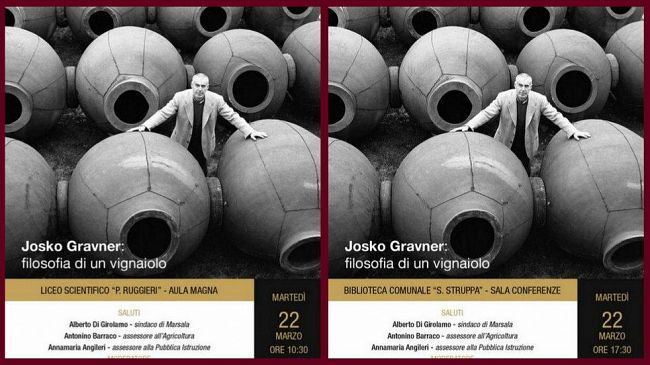 Marsala, “Cultura del vino”: incontro con Josko Gravner