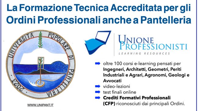 ​Pantelleria, UNIPANT: nuova convenzione con l’Unione Professionisti per il cashback solidale