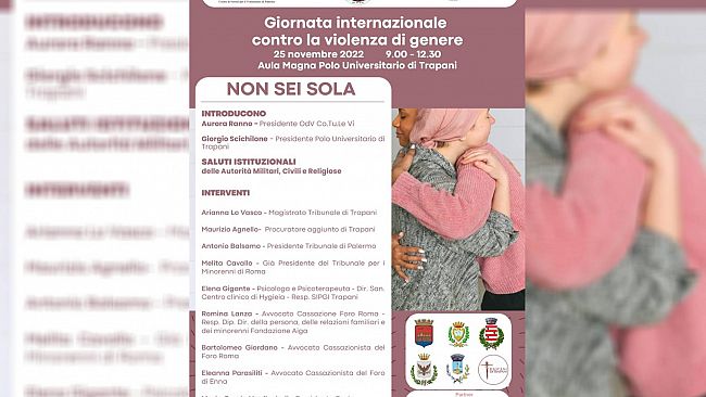 Trapani, CO.TU.LEVI. organizza due eventi per la Giornata contro la Violenza