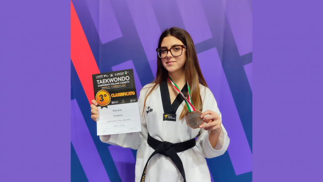 Mazara, ​ASD Scuola Taekwondo Angileri: Natalie Foderà conquista il bronzo al Campionato Italiano Cadetti