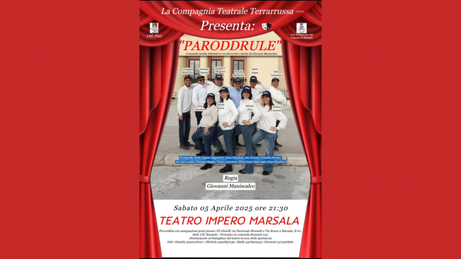​Marsala, il 5 aprile la commedia “Paroddrule” in scena al teatro Impero
